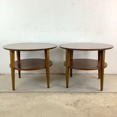 Pair Mid-Century Side Tables by Lane 