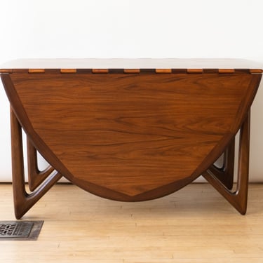 Niels Koefoed Hornslet Rosewood Drop Leaf Dining Table