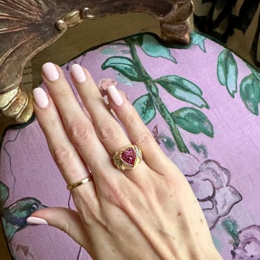 pretty vintage pink heart ring for Blake
