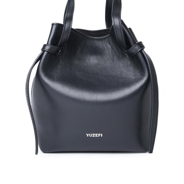 Yuzefi 'Bulb' Black Leather Bag Woman