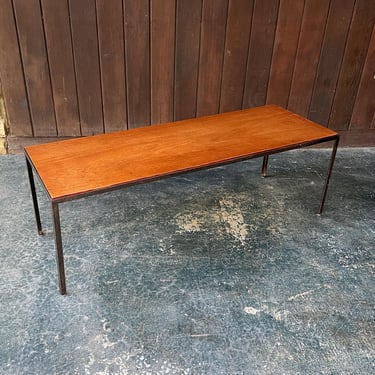 George Nelson Steel Frame Series Coffee Table by Herman Milller Mahogany Angle Iron Vintage Mid-Century Modern 