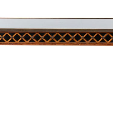 Black Glass Neoclassical Style Coffee Table