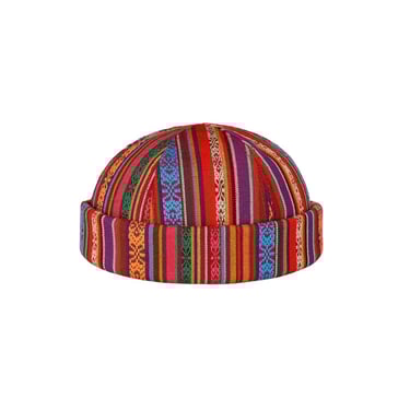 Fresh Stripes Red Sailor Brimless Docker Cap Vintage | Dockercap Wearing Cap | Sailor Hat Unisex Brimless Cap Unisex Rolled Skullcap 