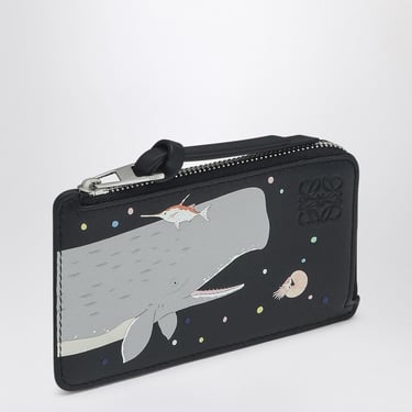 Loewe Card Holder With Coin Purse Deep Sea Black Women