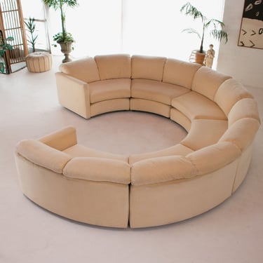 Mid Century Round Circle Sectional Sofa