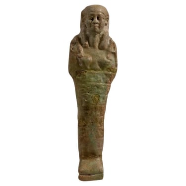 Ancient Egyptian Faience Ushabti Figure, c. 700-30 B.C.