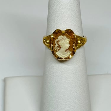 10K Gold Filled Cameo Ring