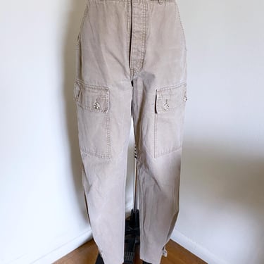 Vintage Cotton Trousers, Cargo Pockets, 27