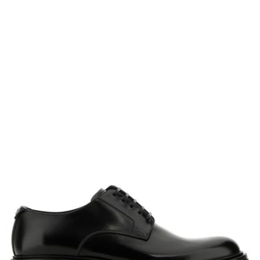 Dolce & Gabbana Man Black Leather Lace-Up Shoes