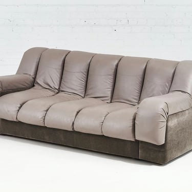 Steve Chase Style Non Stop Channeled Tufted Sofa, 1970