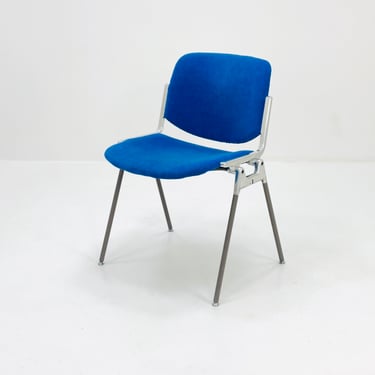 1/50 Mid century Stacking  blue fabric chair  by Giancarlo  Piretti for Anomima  Castelli ,Italy 1960s 