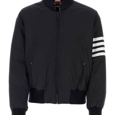 Thom Browne Man Midnight Blue Polyester Padded Bomber Jacket
