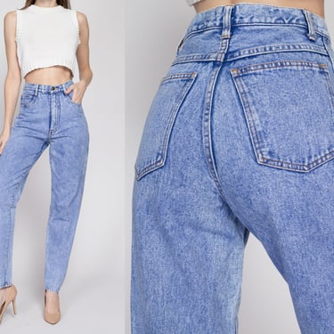 Small 80s Acid Wash High Waisted Jeans 26