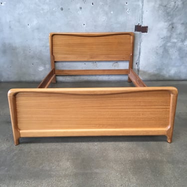 Mid Century Full Size Bed Frame by John Keal for Brown Saltman