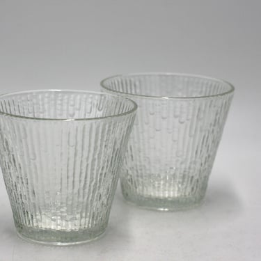 vintage Jeanette Finlandia Bark Old fashioned Glasses 