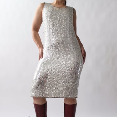 Vintage Silver Sequin Dress