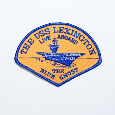 Vintage 1990s USS Lexington The Blue Ghost Patch 