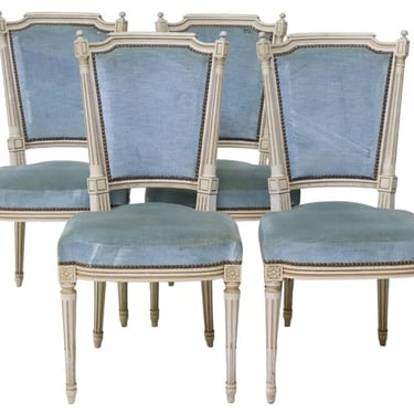 Chairs, Dining, French Louis XVI Style, (4), Painted, Mid 1900s, Vintage!