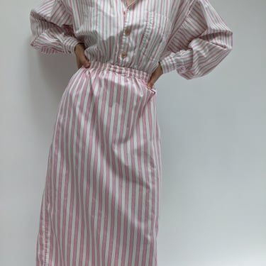 Amazing Vintage Calvin Klein Sport Striped Shirt Dress