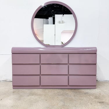 Mauve Laminate Lowboy Dresser *MESSAGE US for shipping quote* 