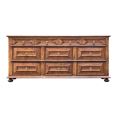 Baker Furniture Oak Jacobean Style Dresser 