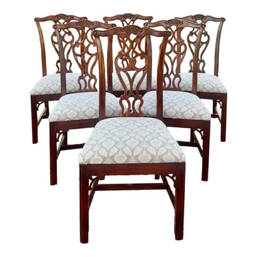 Thomasville Carved Chippendale Dining Chairs - Set of 6 