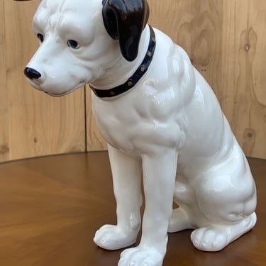 Vintage Ceramic RCA Victor His Masters Voice Nipper Dog Figurine by Sarsaparilla