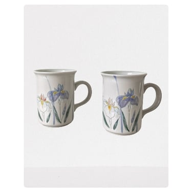 vintage 80's floral mug set (Size: OS)