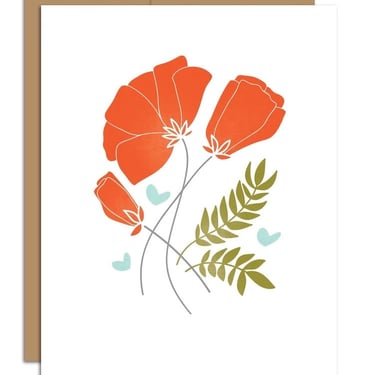 Hazelmade | Card Red Poppies