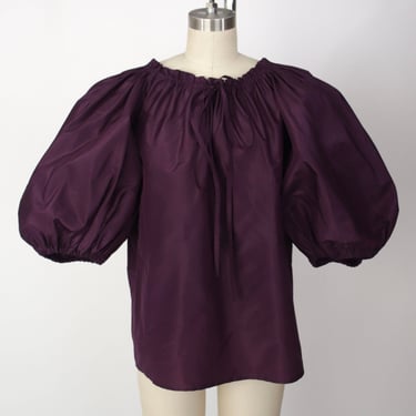 1980s Saint Laurent Rive Gauche Taffeta Top