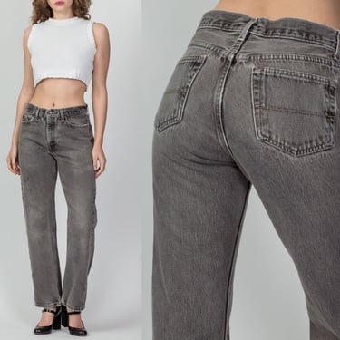 Vintage Faded Black Jeans - Men's Small, Women's Medium, 30.25" | 90s Y2K Denim Straight Leg Boyfriend Jeans 