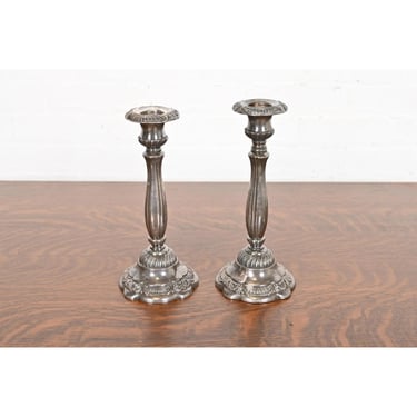 Neiman Marcus Italian Silver Candlesticks, Pair