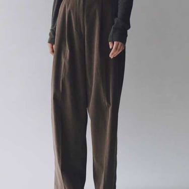 Mijeong Park Thin Corduroy Wide Leg - Light Brown