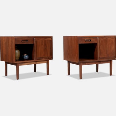 Jack Cartwright Walnut Night Stands for Founders Co. 
