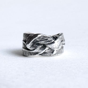 Vintage Mignon Faget Modernist Sterling Silver Knot Ring, Sz 8-8.5 11g Unisex 