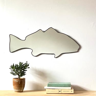 Redfish Mirror / Handmade Wall Mirror Art Shape Outline Beach Decor Red Drum Spottail Bass Spot Puppy Channel Fly Fishing Angling Angler 