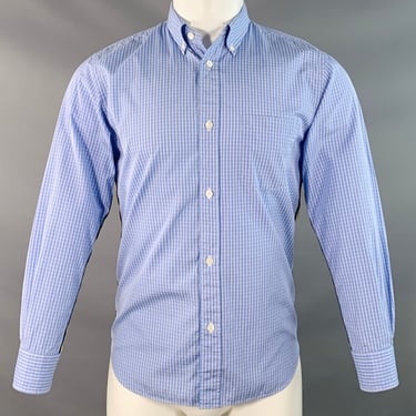 COMME des GARCONS HOMME Size XS Blue White Plaid Cotton Long Sleeve Shirt