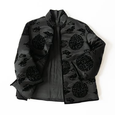 Vintage Brocade Jacket in Black