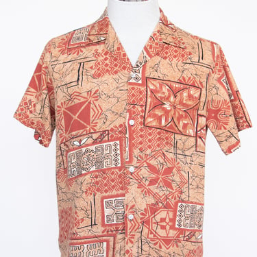 1970s Hawaiian Shirt Cotton Men's M 