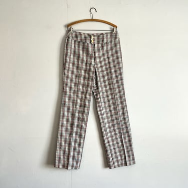 Vintage Levis for Gals Sta-Prest Plaid Checker Pants Size 30 waist 