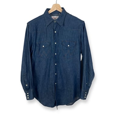 Vintage 1970s/1980s WRANGLER Denim Western Shirt ~ M ~ 27