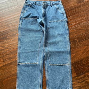 Vintage Carhartt double knee blue jeans size 38x30