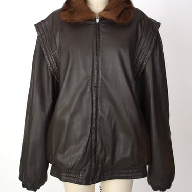 Mink Fur & Leather Reversible Jacket