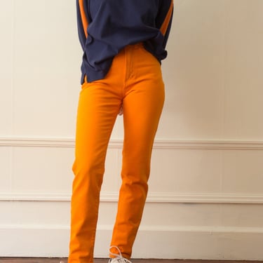 1980s Versace Jeans Couture Orange Denim 