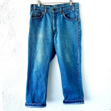 Vintage Levis Orange Tab Jeans Levis Thick Leather Patch Denim 