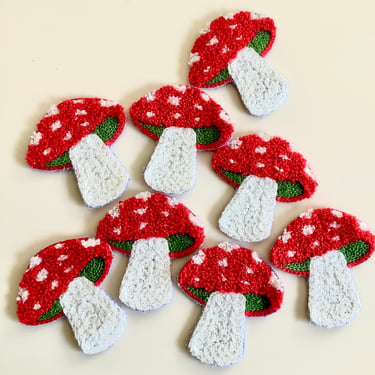 Mushroom Embroidery Patch Chainstitch Appliques 