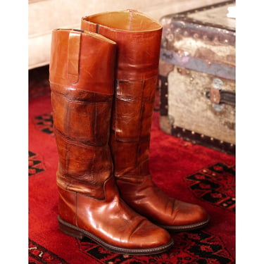 Vintage Tall Leather Boots - Riding Boots - 1990s, Y2K - Joan & David Italy 