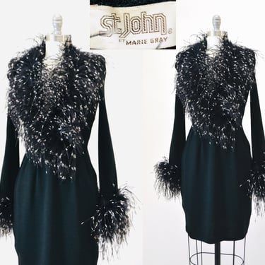 princess polly baby blue dress Prada Feather-Trimmed Silk Dress in Black — UFO No More
