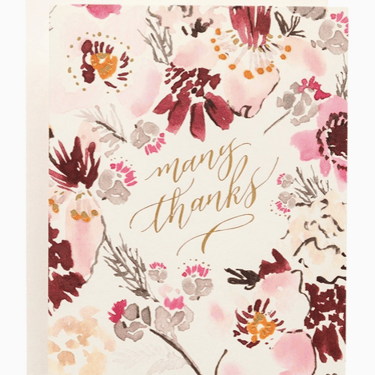 Floral Many Thanks Card