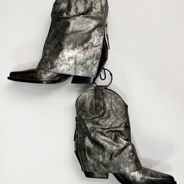 Low Pewter Leather Mister Boot